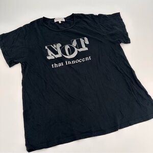 Wildfox Britney Spears Sparkle Not That Innocent Black Graphic Short Sleeve Tee